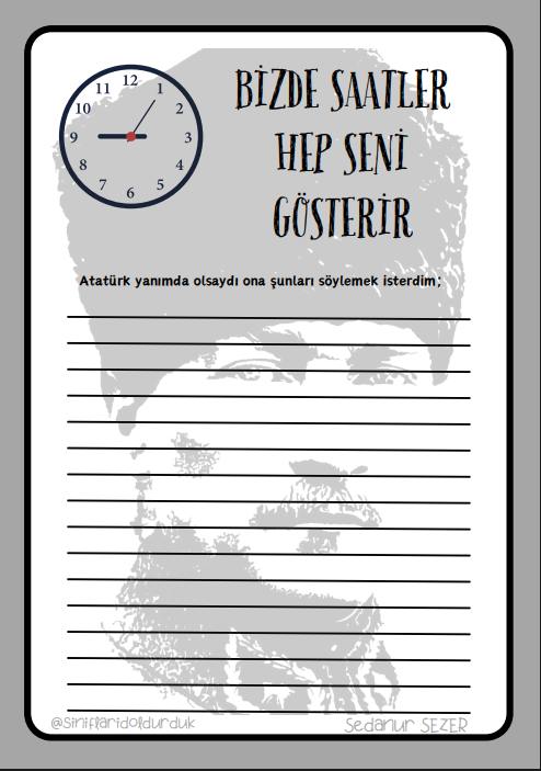 10 Kasım ATA’mıza Mektup