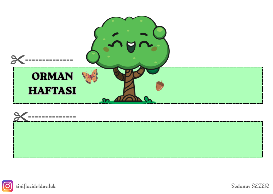 Orman Haftası Taç Şablonu